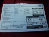 2018 Audi S5 Premium Plus Cabriolet Window Sticker
