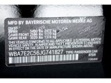 2018 7 Series Color Code for Black Sapphire Metallic - Color Code: 475