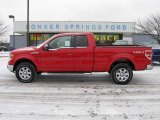 2009 Bright Red Ford F150 Lariat SuperCab 4x4 #12136167