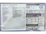 2017 Mercedes-Benz GLE 43 AMG 4Matic Window Sticker