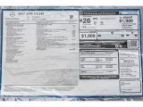 2017 Mercedes-Benz CLA 45 AMG 4Matic Coupe Window Sticker