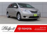 2017 Creme Brulee Mica Toyota Sienna LE #121711590