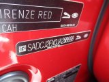 2018 F-PACE Color Code for Firenze Red Metallic - Color Code: CAH