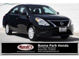 2015 Super Black Nissan Versa 1.6 S Sedan #122103564