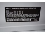 2017 4 Series Color Code for Mineral White Metallic - Color Code: A96