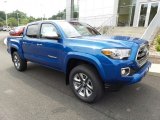 2017 Blazing Blue Pearl Toyota Tacoma Limited Double Cab 4x4 #122212281