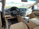 2017 Kia Sedona LX Camel Beige Interior