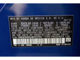 2018 Fit Color Code for Aegean Blue Metallic - Color Code: B593M