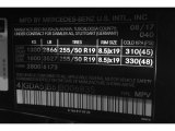 2018 GLE Color Code for Black - Color Code: 040