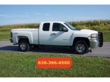 2009 Summit White Chevrolet Silverado 2500HD Work Truck Extended Cab 4x4 #122457184