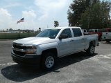 2017 Silver Ice Metallic Chevrolet Silverado 1500 WT Crew Cab #122521593