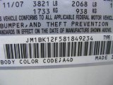 2008 MAZDA3 Color Code for Rally White - Color Code: A4D