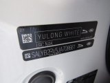 2018 Range Rover Velar Color Code for Yulong White Metallic - Color Code: NAK