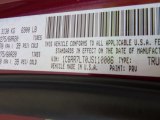 2018 1500 Color Code for Delmonico Red Pearl - Color Code: PRV
