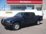 2001 Indigo Blue Metallic Chevrolet S10 LS Crew Cab 4x4 #12264308