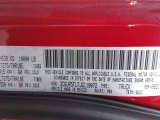 2018 2500 Color Code for Flame Red - Color Code: PR4