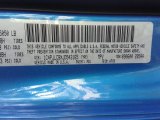 2018 Cherokee Color Code for Hydro Blue Pearl - Color Code: PBJ