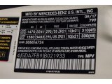 2018 GLE Color Code for designo Diamond White Metallic - Color Code: 799