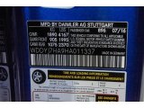 2017 AMG GT Color Code for Brilliant Blue Metallic - Color Code: 896
