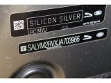 2018 Range Rover Velar Color Code for Silicon Silver Metallic - Color Code: MVU