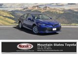 2018 Blue Crush Metallic Toyota Camry LE #123255675