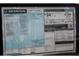 2017 Honda Civic LX Sedan Window Sticker