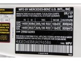 2018 GLE Color Code for Polar White - Color Code: 149