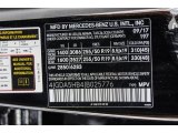 2018 GLE Color Code for Obsidian Black Metallic - Color Code: 197