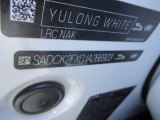 2018 F-PACE Color Code for Yulong White Metallic - Color Code: NAK