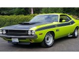 Lime Green Dodge Challenger in 1970