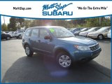 2010 Newport Blue Pearl Subaru Forester 2.5 X #123512815