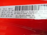2018 Wrangler Unlimited Color Code for Firecracker Red - Color Code: PRC