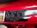 2018 Niro Color Code for Crimson Red - Color Code: K3R