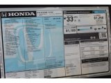 2018 Honda Accord EX Sedan Window Sticker