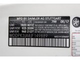 2018 SLC Color Code for designo Diamond White - Color Code: 799
