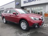 2018 Crimson Red Pearl Subaru Outback 2.5i Premium #123789488