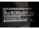 2018 X5 Color Code for Black Sapphire Metallic - Color Code: 475
