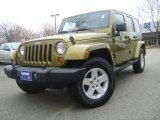 2007 Rescue Green Metallic Jeep Wrangler Unlimited Sahara 4x4 #12342748