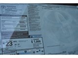 2018 Toyota Highlander LE AWD Window Sticker