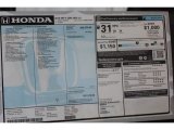 2018 Honda HR-V LX Window Sticker