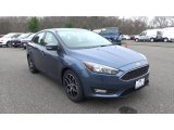 2018 Blue Metallic Ford Focus SEL Sedan #123975069