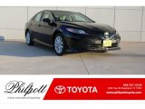 2018 Midnight Black Metallic Toyota Camry LE #124004566