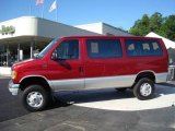 1996 Toreador Red Metallic Ford E Series Van E350 Club Wagon 4x4 #12353899