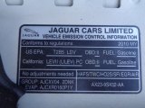 2010 Jaguar XF Sport Sedan Info Tag