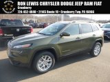 2018 Olive Green Pearl Jeep Cherokee Latitude Plus 4x4 #124141094