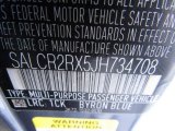 2018 Discovery Sport Color Code for Byron Blue Metallic - Color Code: 1CK