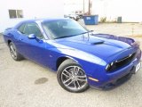 IndiGo Blue Dodge Challenger in 2018