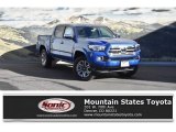 2018 Blazing Blue Pearl Toyota Tacoma Limited Double Cab 4x4 #124402206