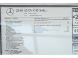 2018 Mercedes-Benz C 43 AMG 4Matic Sedan Window Sticker