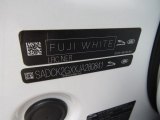 2018 F-PACE Color Code for Fuji White - Color Code: NER